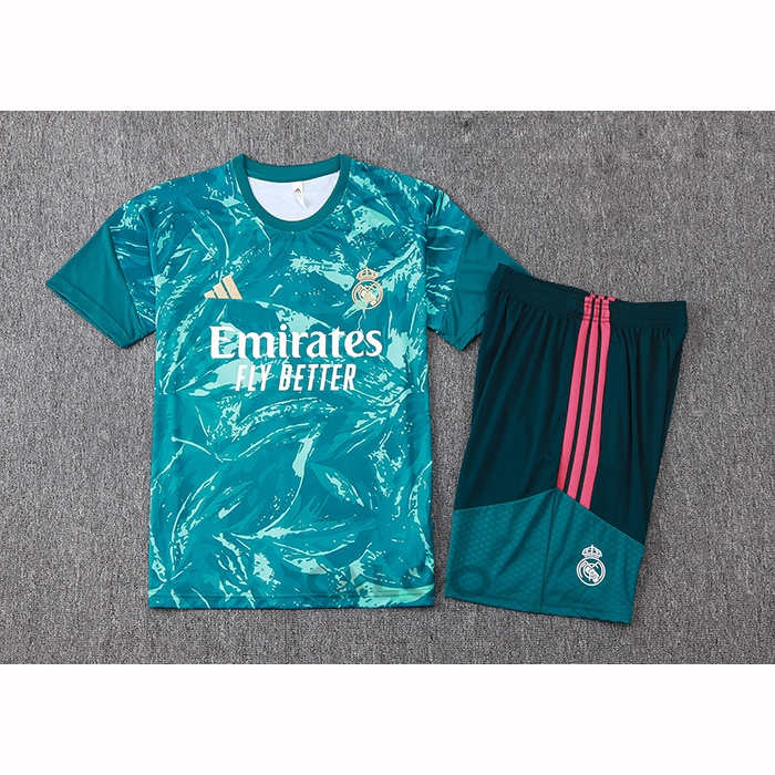 Tuta da Track Real Madrid Manica Corta 2026-2027 Verde - Pantaloncini